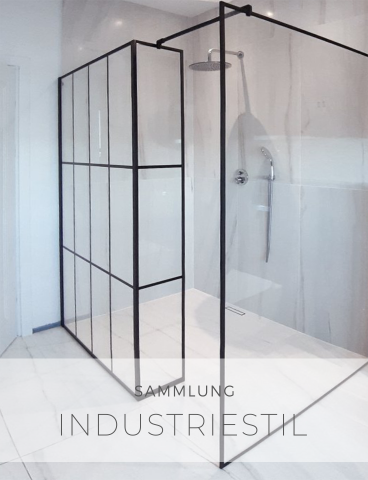 Kollektion von Duschkabinen „Industriestil“
